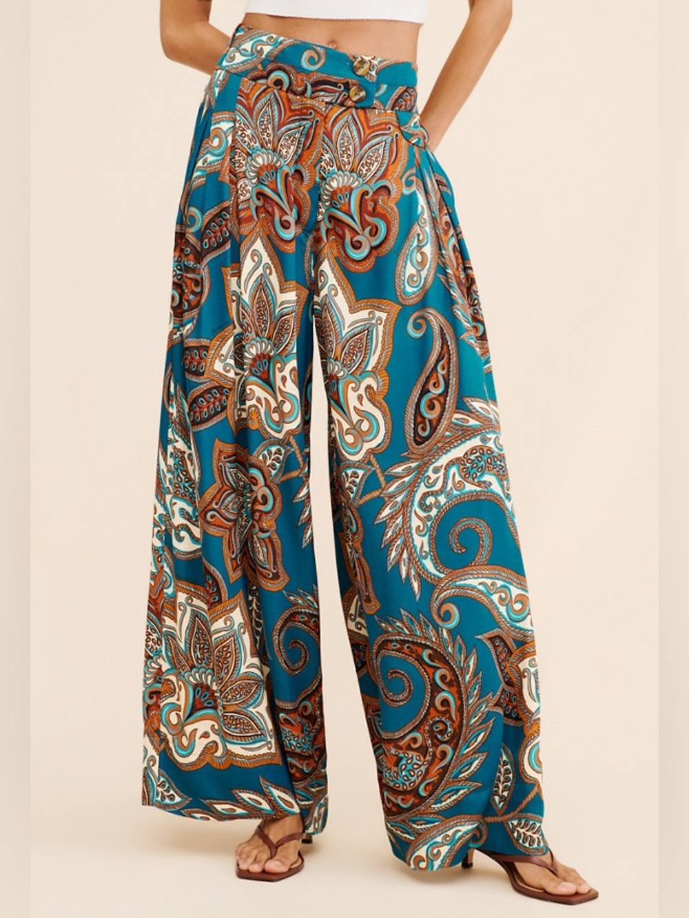 Farm Rio Leopard Paisley Pants